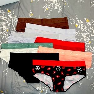 8 pairs of NWOT PINK Hipster Underwear